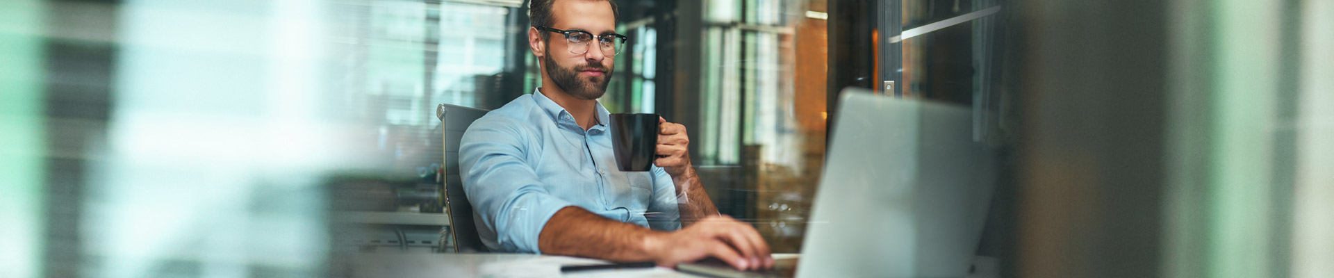 Man at laptop