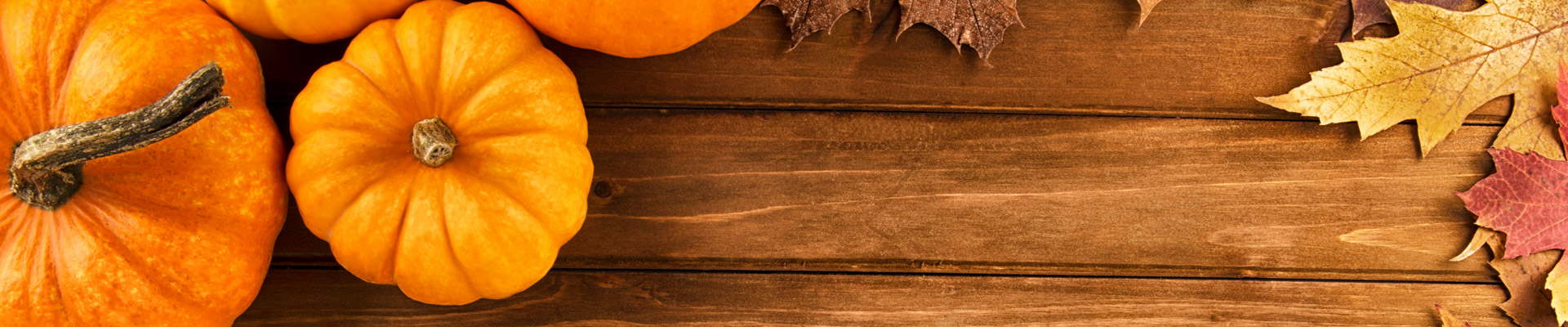 Pumpkins and leaves